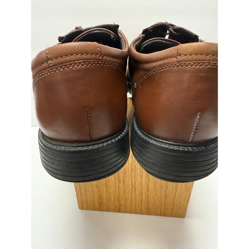 Bostonian Brown Leather Oxford Dress Shoes Flexible Lightweight Comfort Mens 12